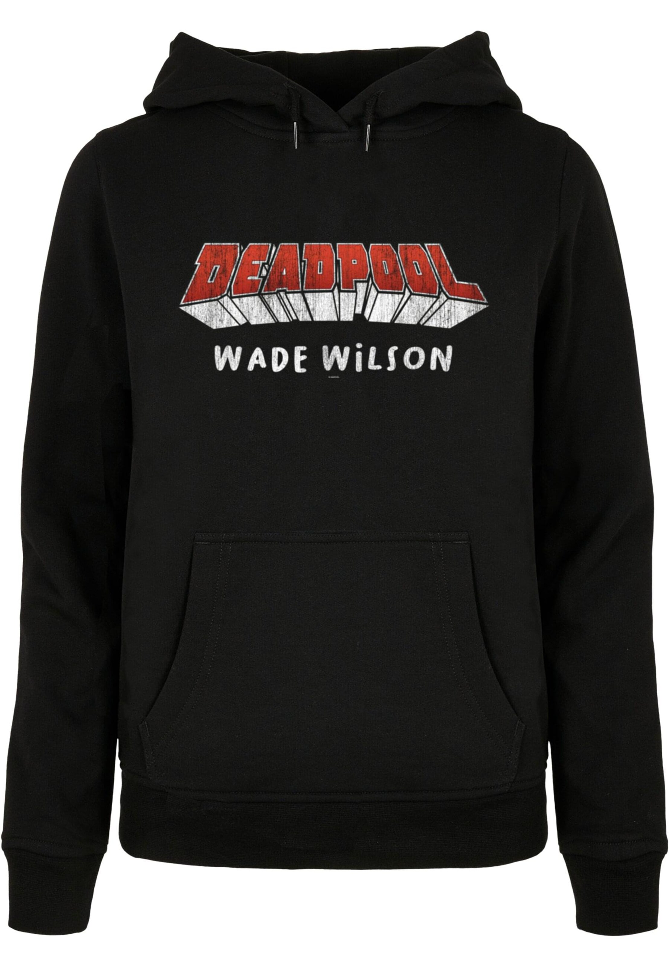 ABSOLUTE CULT Sweatshirt 'Deadpool - Aka Wade Wilson' in Zwart: voorkant