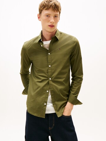 Tommy Jeans Slim Fit Hemd in Grün: Vorderseite
