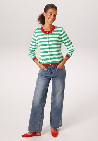 Aniston CASUAL Strickjacke in Grün