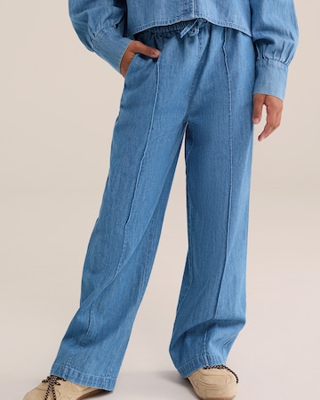 WE Fashion Wide Leg Jeans in Blau: Vorderseite