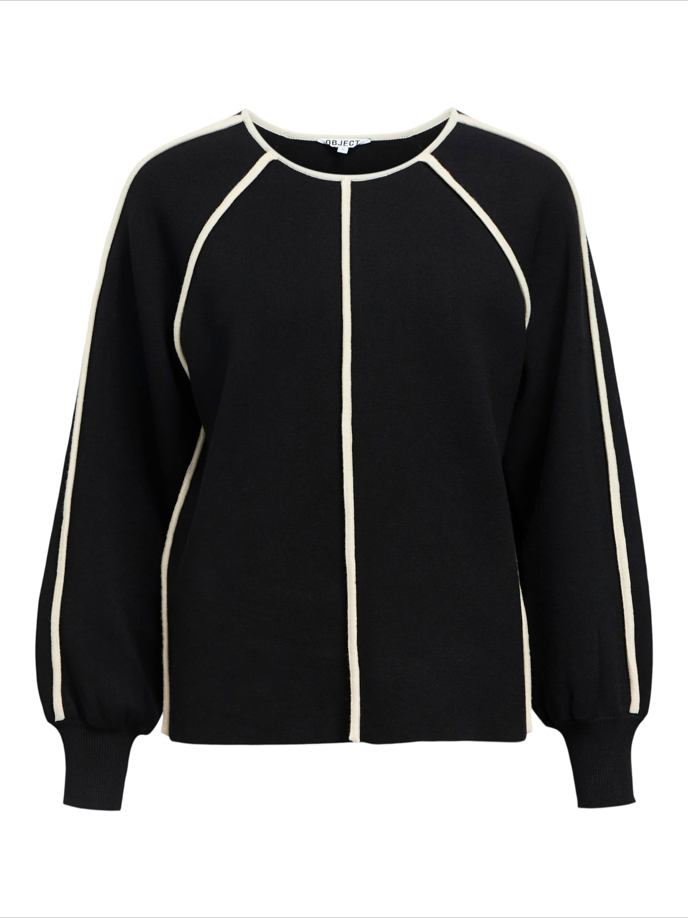 Pulover 'OBJReynard' de la OBJECT pe negru: față