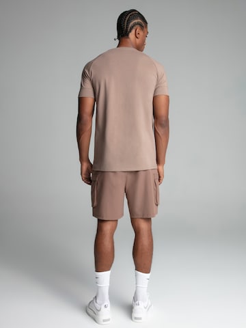 Regular Pantalon cargo SikSilk en marron