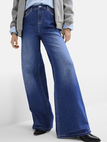 bonprix Wide leg Jeans in Blauw: voorkant