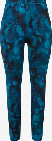 Skinny Leggings Ulla Popken en bleu : devant