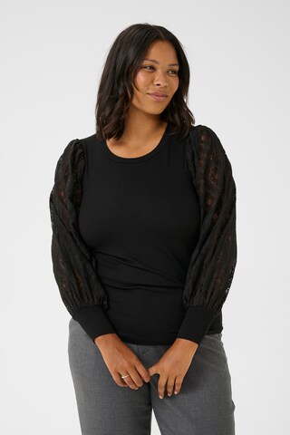 KAFFE CURVE Blouse 'Nioma' in Black: front