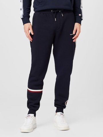 TOMMY HILFIGER Tapered Pants in Blue: front