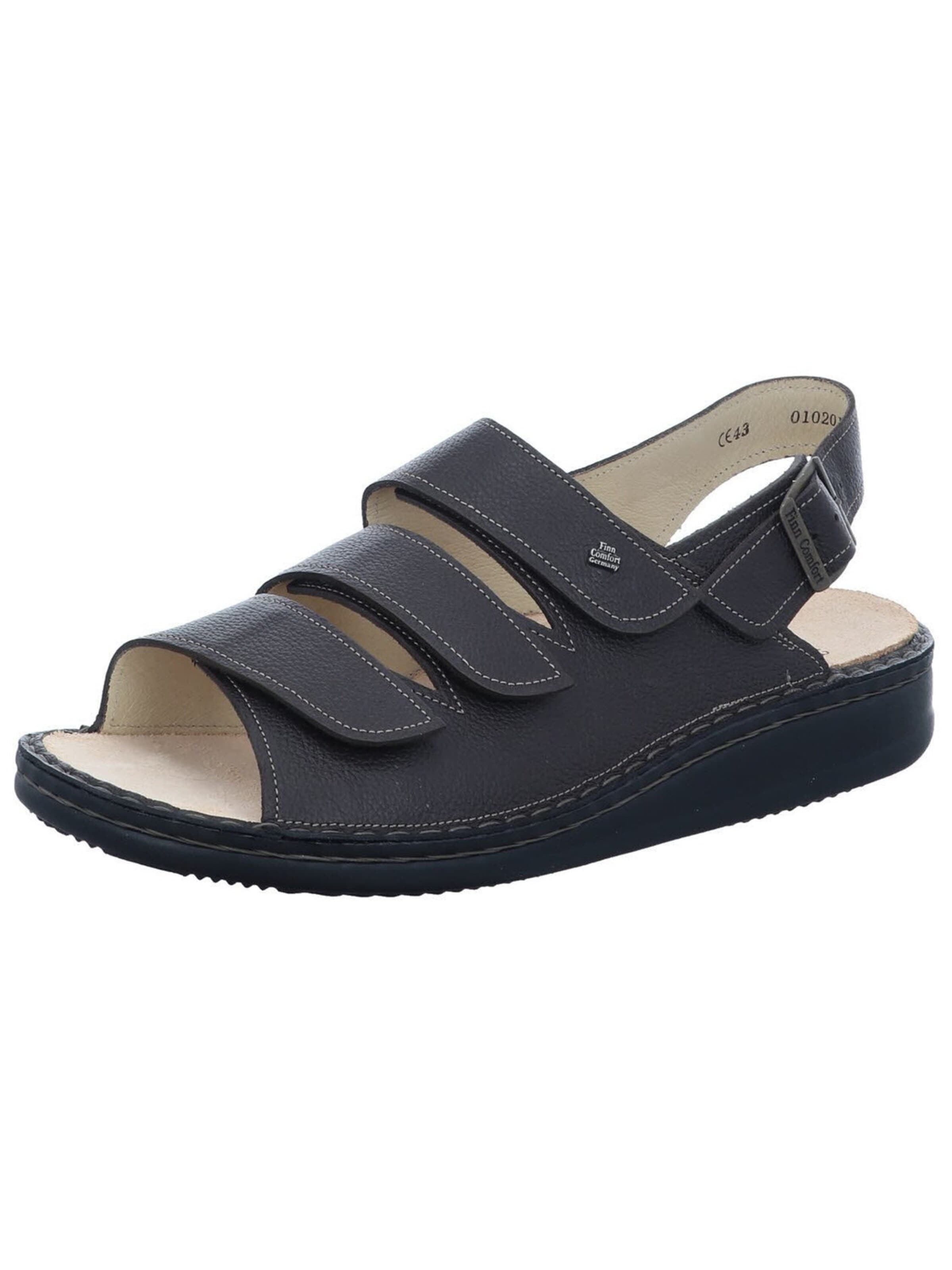 Sandalo '02509 491024' di Finn Comfort in nero: frontale