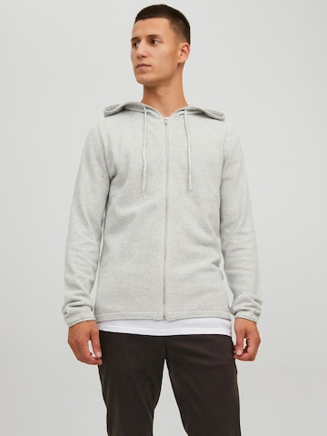 JACK & JONES Kardigan 'Hill' – šedá: přední strana