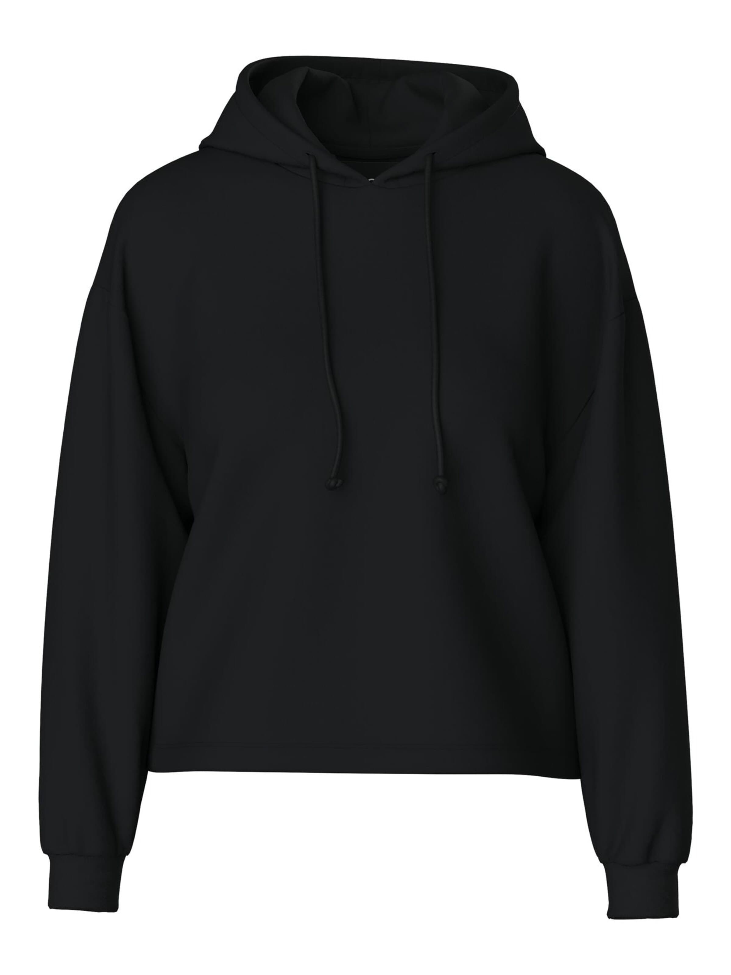 PIECES Sweatshirt '17113437' in Zwart: voorkant