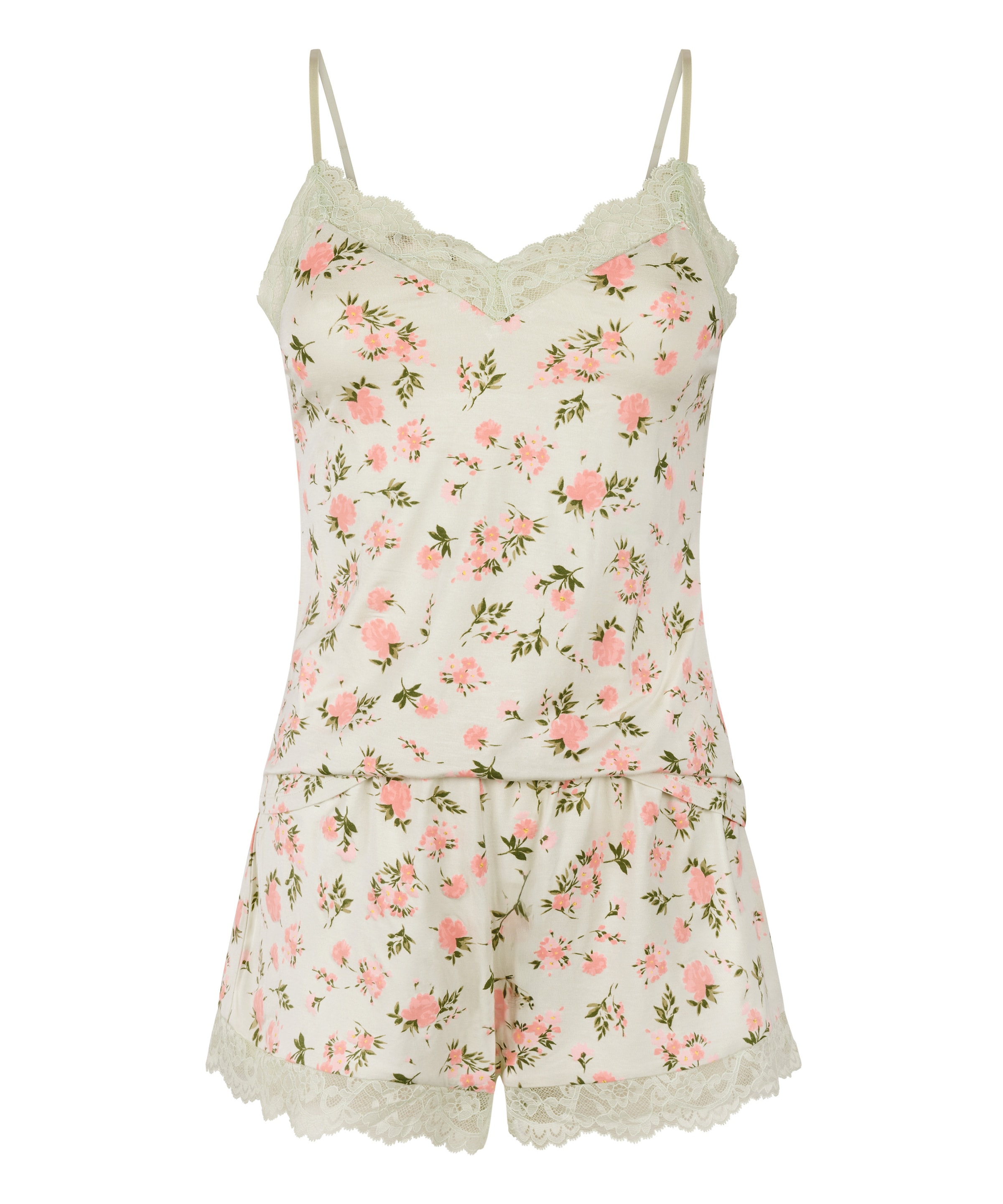 Hunkemöller Pyjama 'Nana' in Groen: voorkant