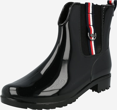 TOM TAILOR Chelsea Boots in rot / schwarz / weiß, Produktansicht