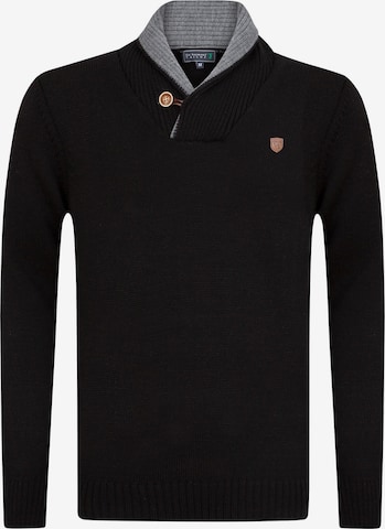 Sir Raymond Tailor Trui 'Erasmo' in Zwart: voorkant