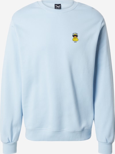 Iriedaily Sweatshirt 'Lazy Sunny Day' i pastellblå / gul / svart, Produktvisning