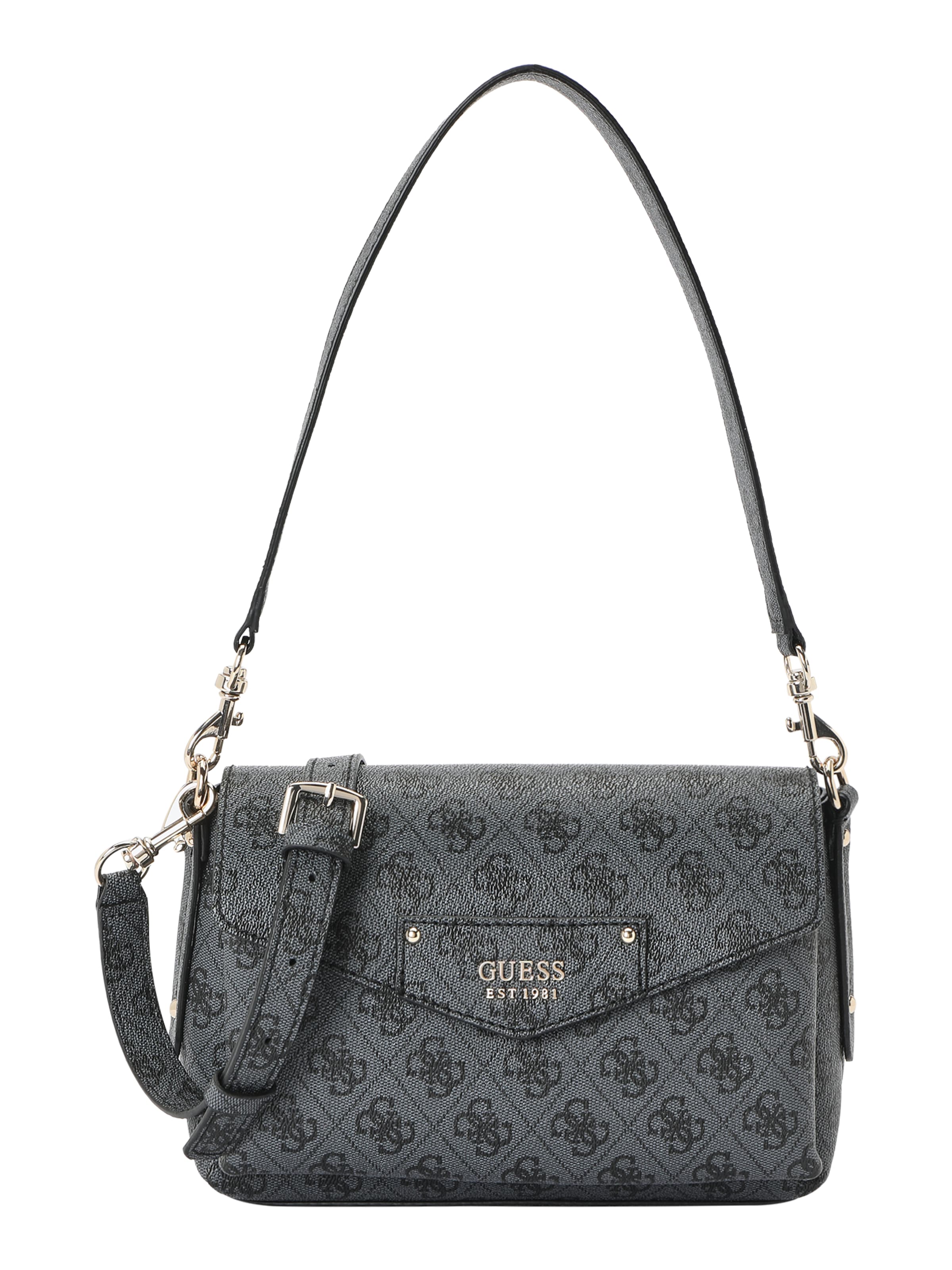 melns GUESS Pleca soma 'Brenton': no priekšpuses