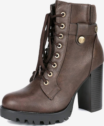 Dream Pairs Boots in Brown: front