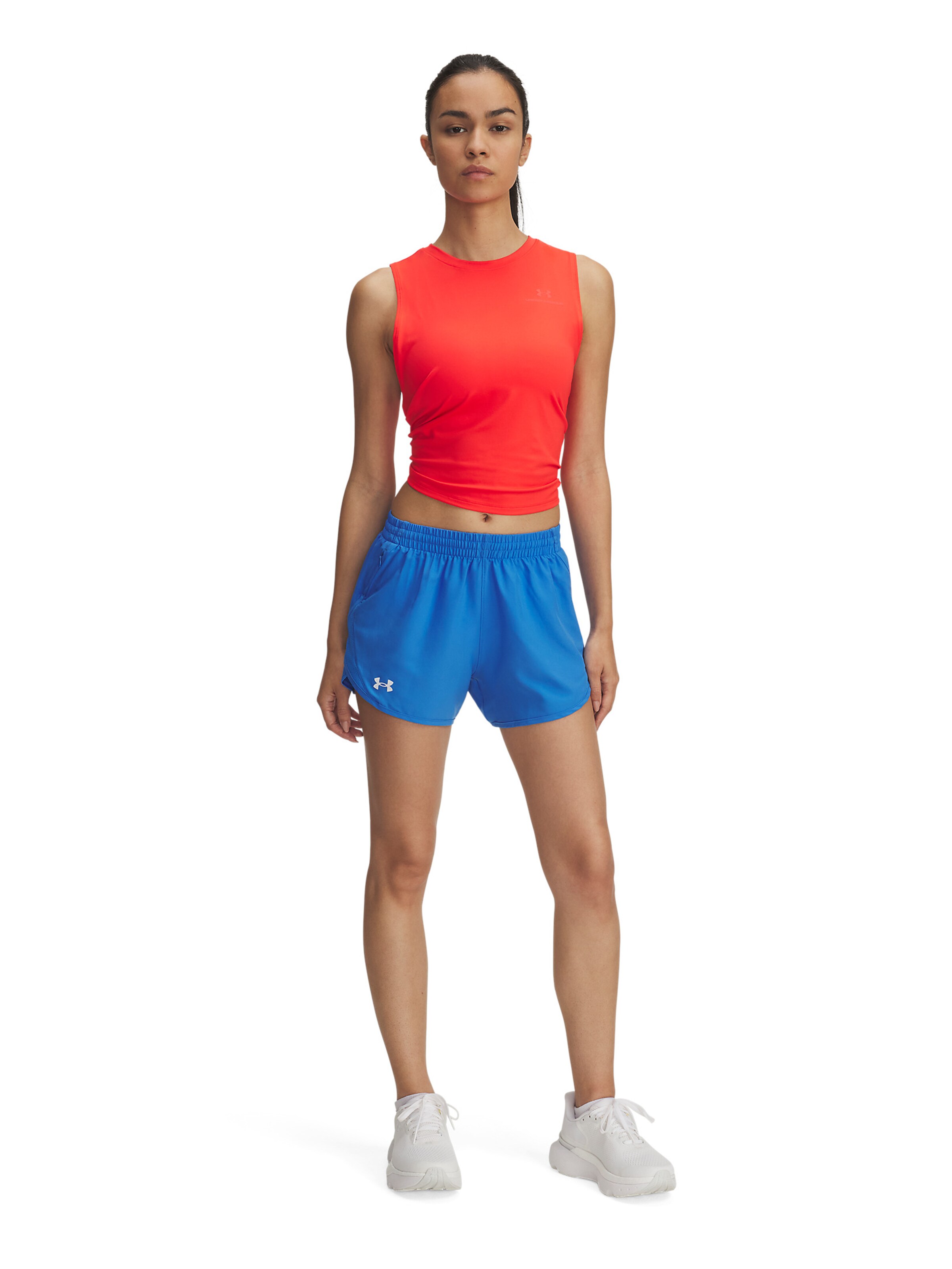 UNDER ARMOUR Regular Workout Pants 'Fly By 3' in Blue: front