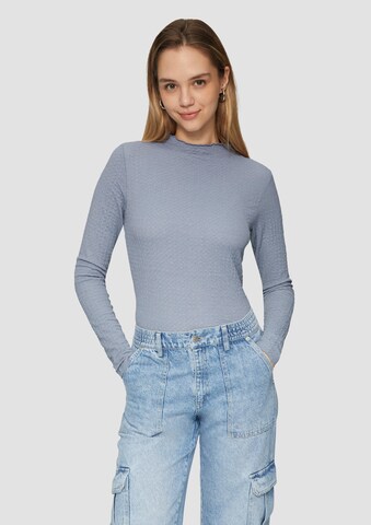 QS Shirt in Blau: Vorderseite