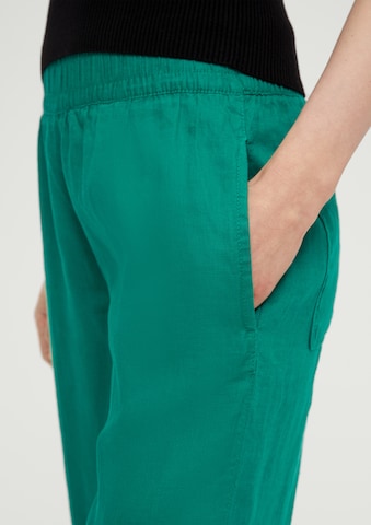s.OliverWide Leg/ Široke nogavice Hlače - zelena boja