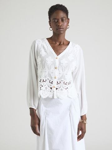 Hailys Blouse 'LS C BL Al44mina' in White: front
