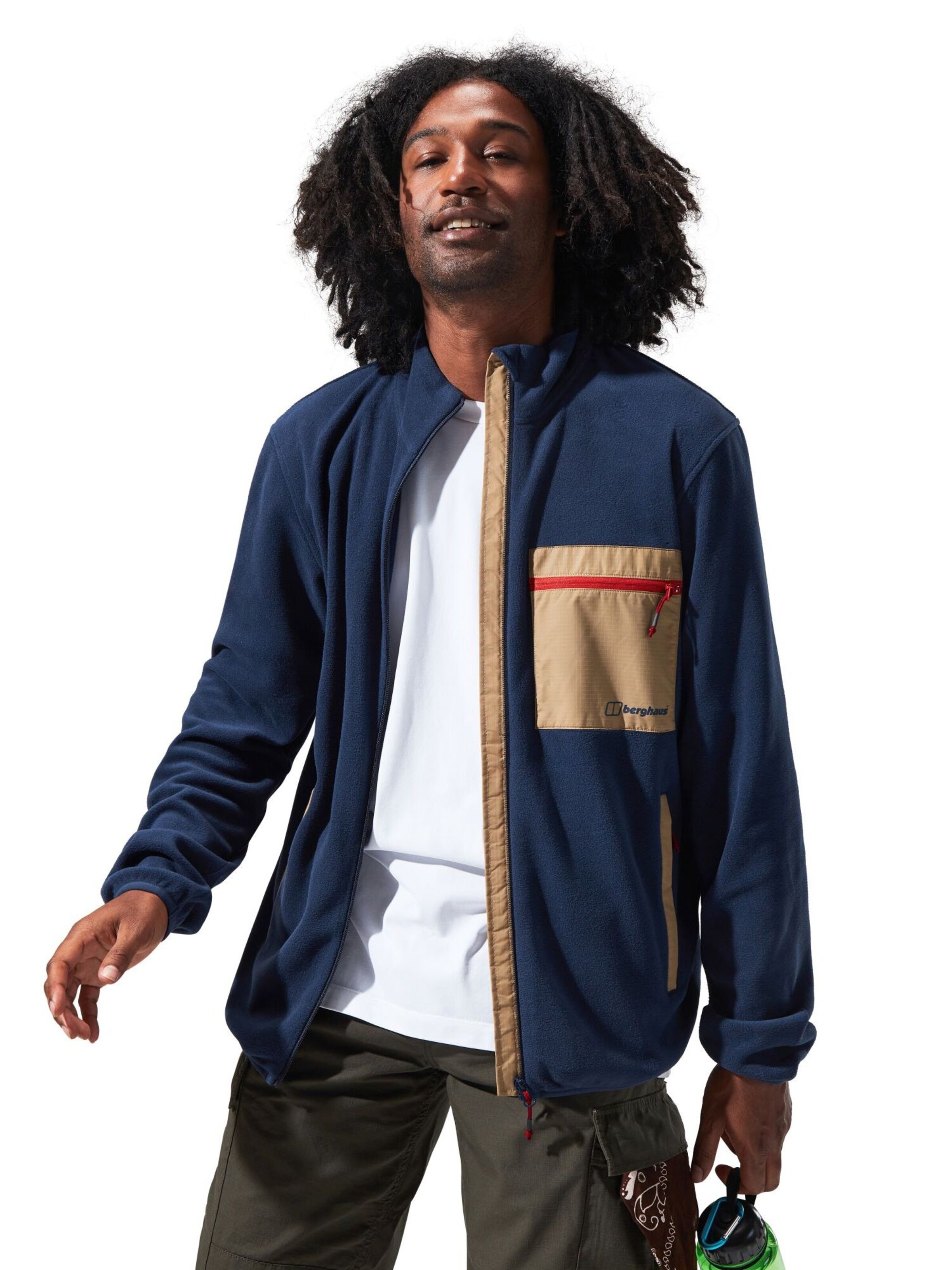 Berghaus Funktionele fleece-jas in Grijs: voorkant