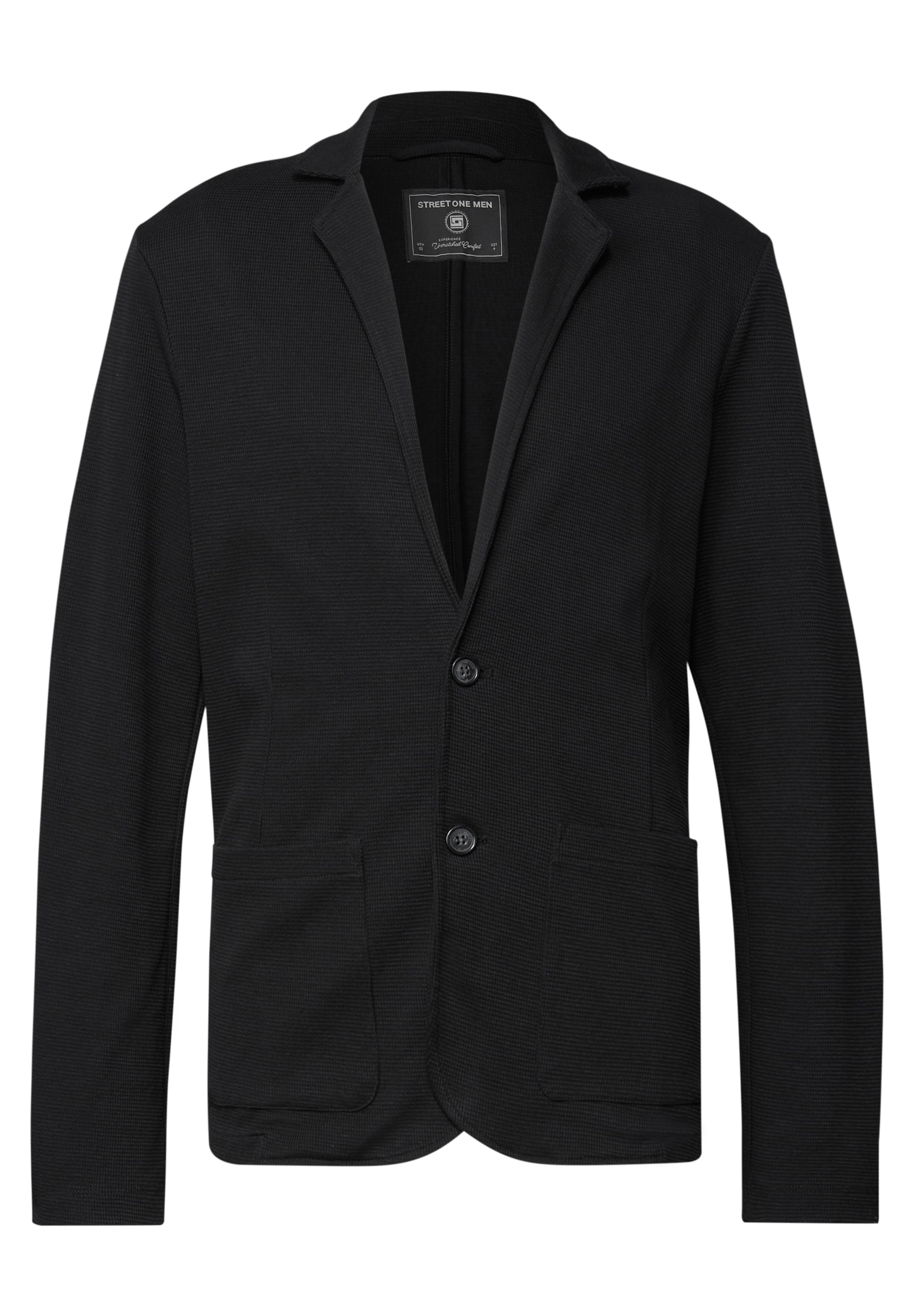 Street One MEN Regular Fit Sakko in Schwarz: Vorderseite