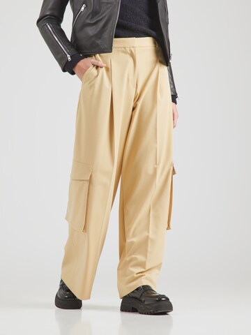 bēšs HUGO Platas staras Buktētas bikses 'Herota': no priekšpuses