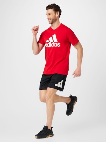 Tricou funcțional 'Essentials' de la ADIDAS SPORTSWEAR pe roșu