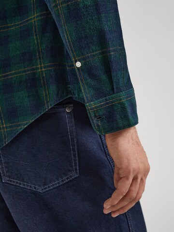 Pepe Jeans Regular fit Button Up Shirt 'CALE' in Blue