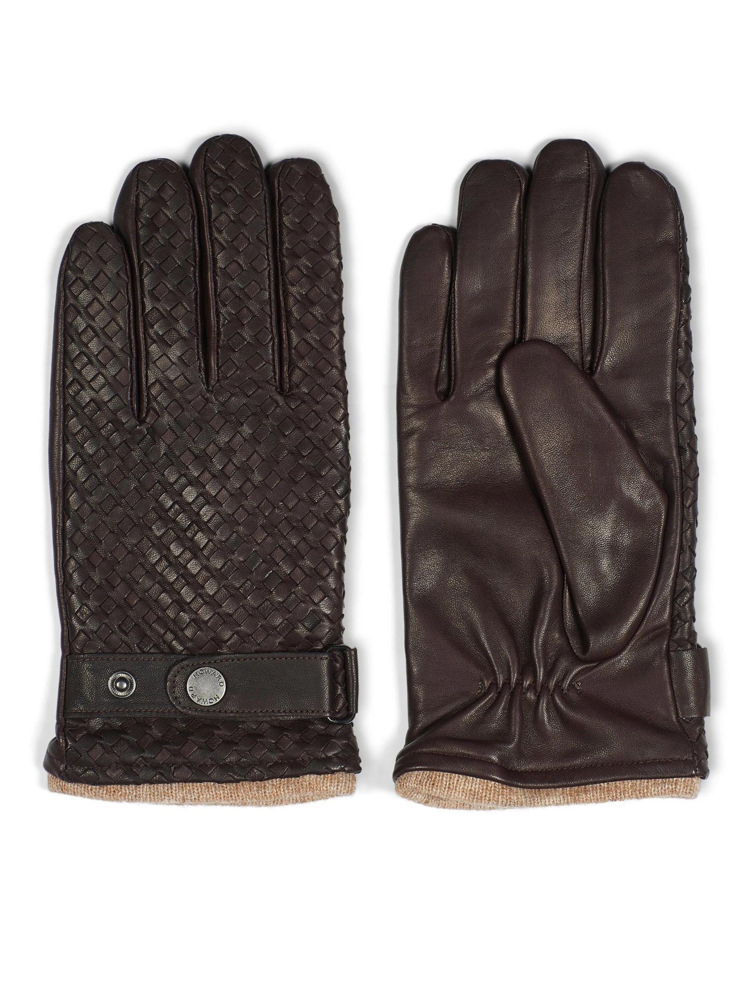 Howard London Fingerhandschuhe 'Axel'‌‌‌‌ in Braun: Vorderseite