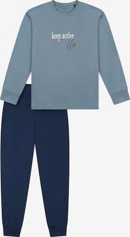 SCHIESSER Pyjama in Blau: Vorderseite