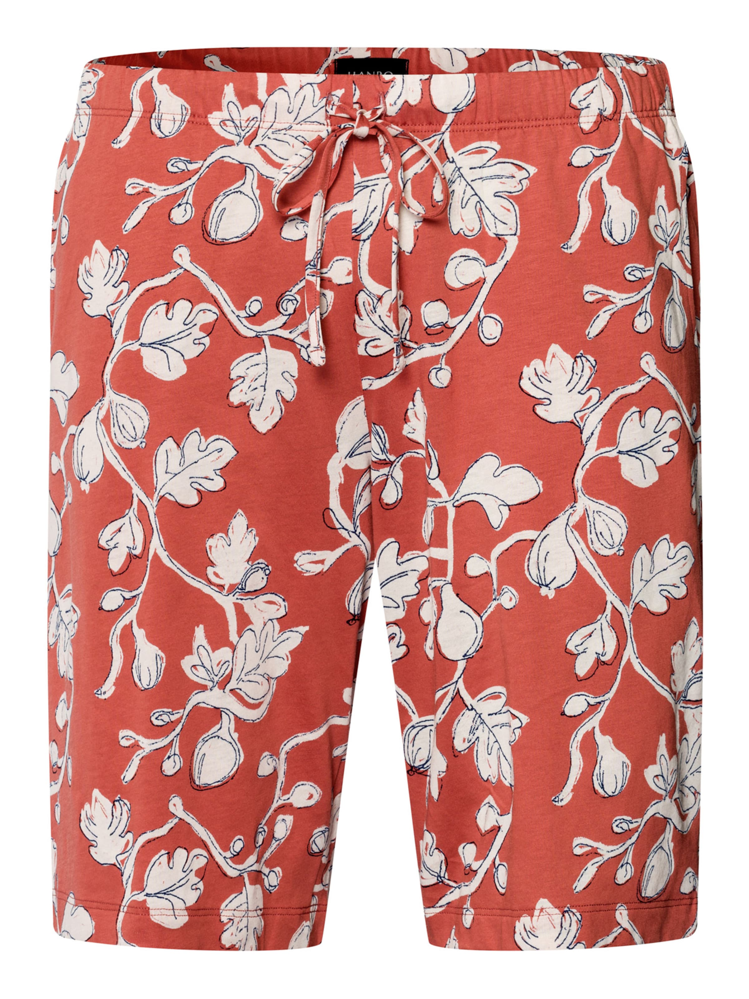 Hanro Pajama pants ' Night & Day ' in Red: front