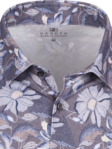 DESOTO Slim fit Button Up Shirt in Blue