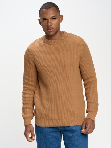 BIG STAR Sweater 'Riko' in Brown: front