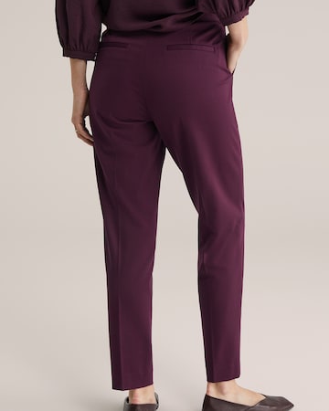 Coupe slim Pantalon à plis WE Fashion en rouge