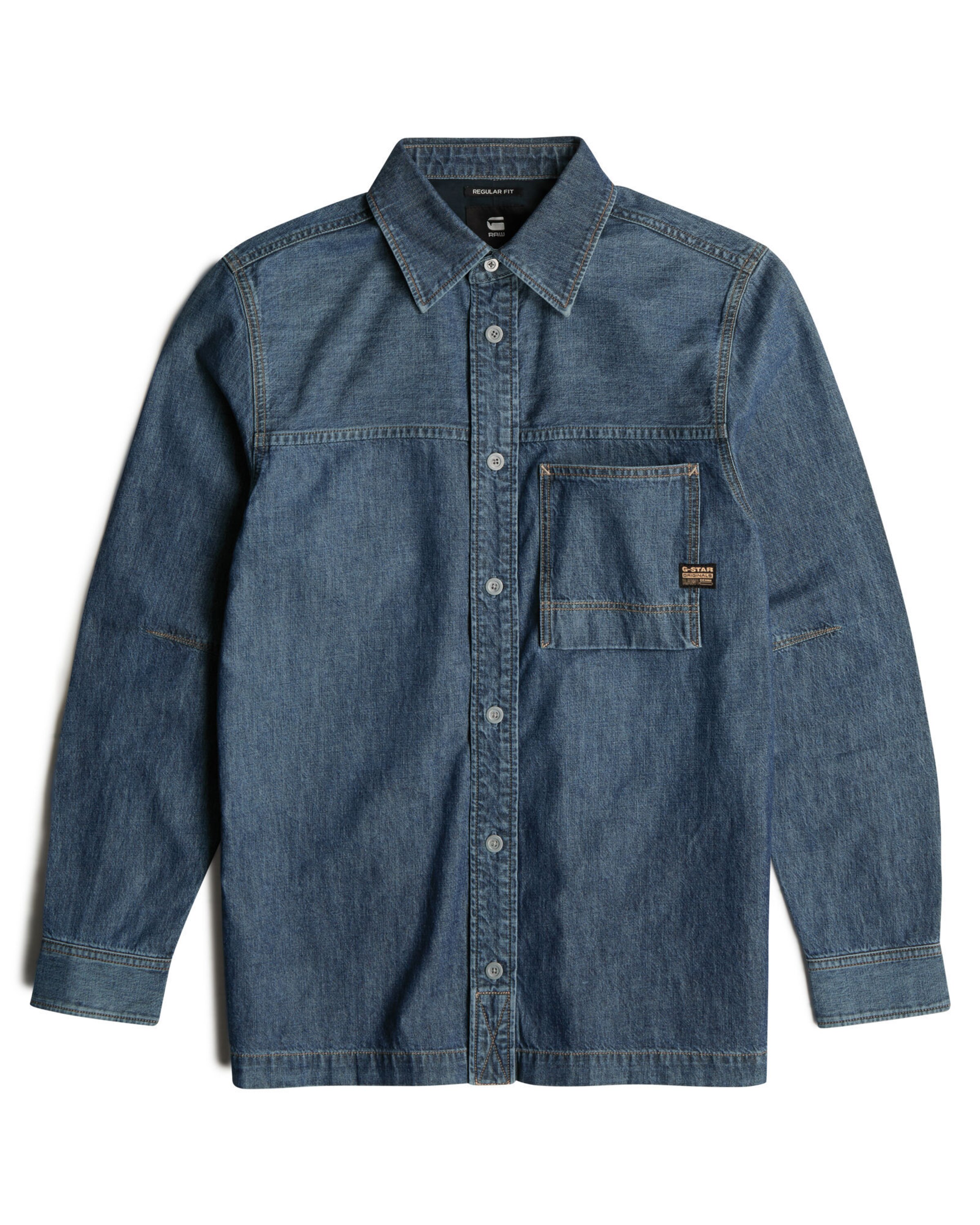 G-STAR Comfort fit Overhemd in Blauw: voorkant