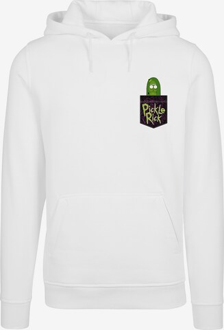F4NT4STIC Sweatshirt 'Rick and Morty Pickle Rick' in Wit: voorkant