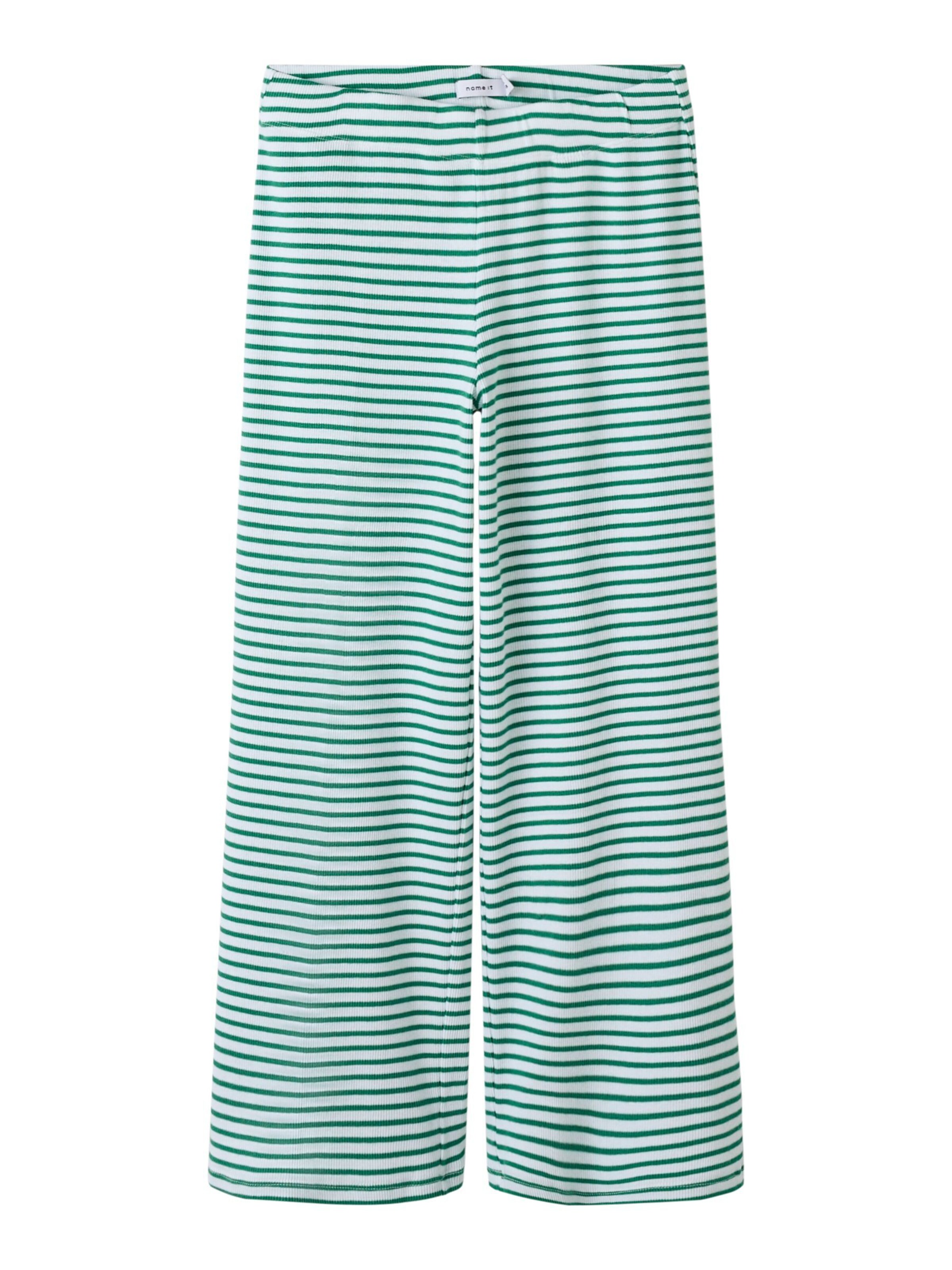 NAME IT Wide Leg Bukser i grøn: forside