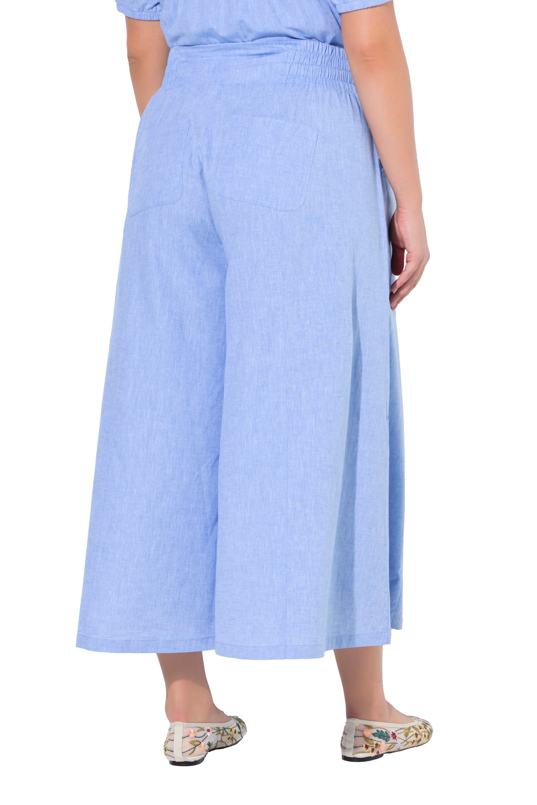 Ulla Popken Wide Leg Hose in Blau