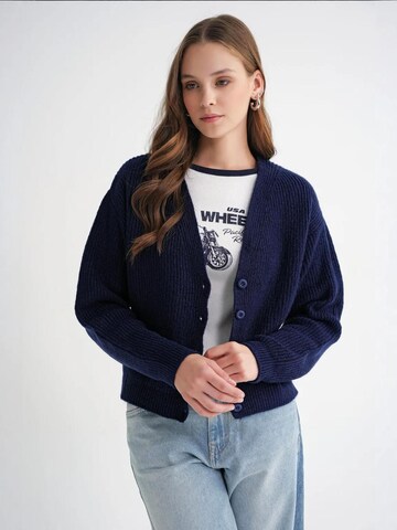 MixRay Gebreid vest in Blauw