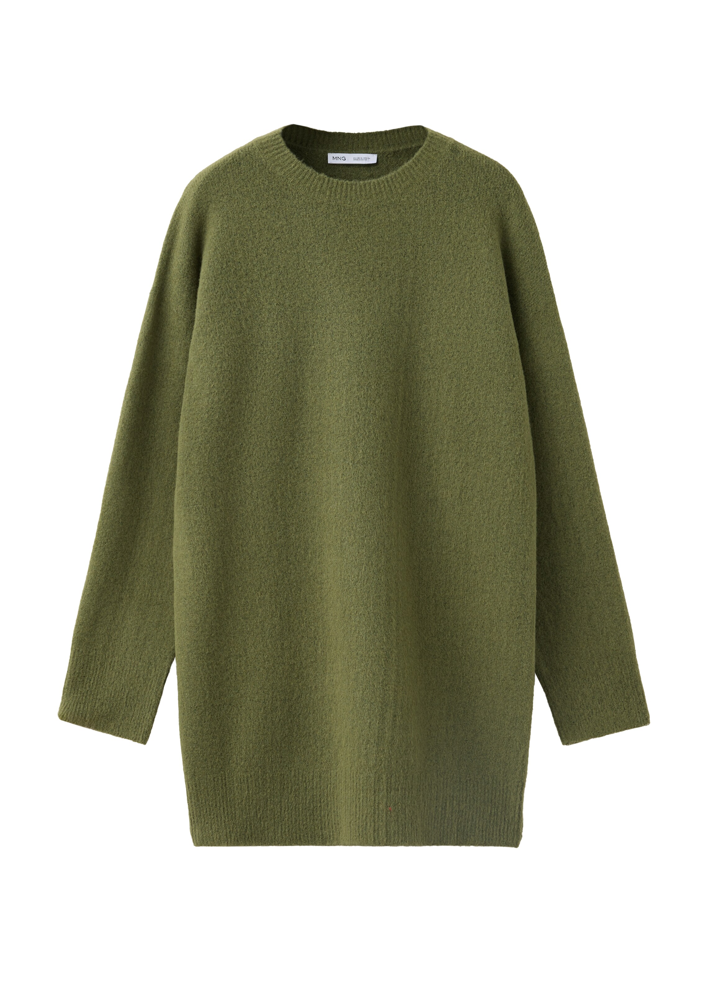 MANGO Knit dress 'TALDORA' in Green: front