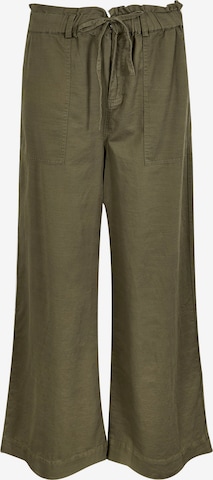 Apricot Loosefit Paper Bag Waist Wide Leg Trousers ' ' in Grün: Vorderseite