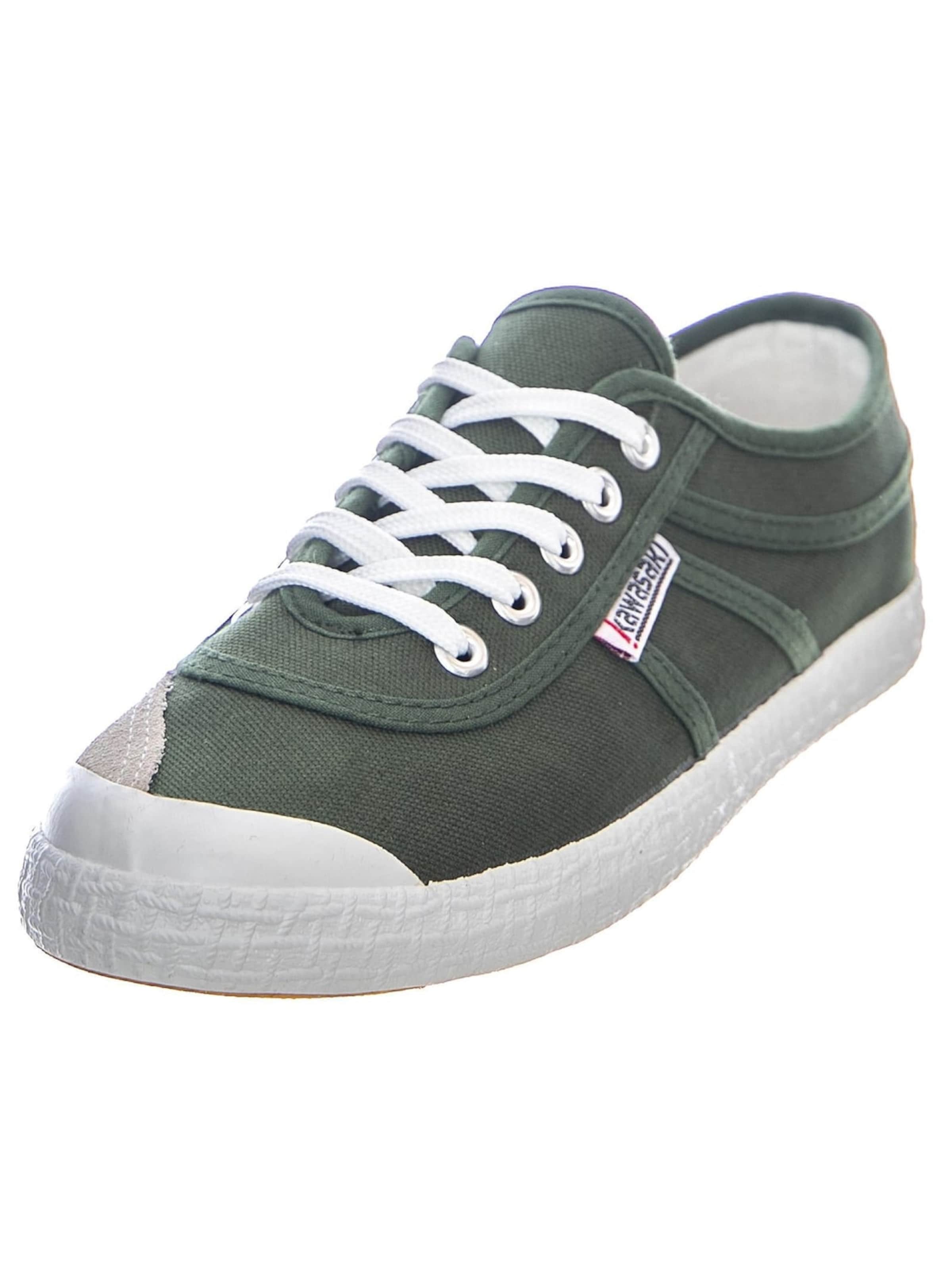 Scarpa stringata sportiva 'Basic Canvas Shoes' di KAWASAKI in verde: frontale