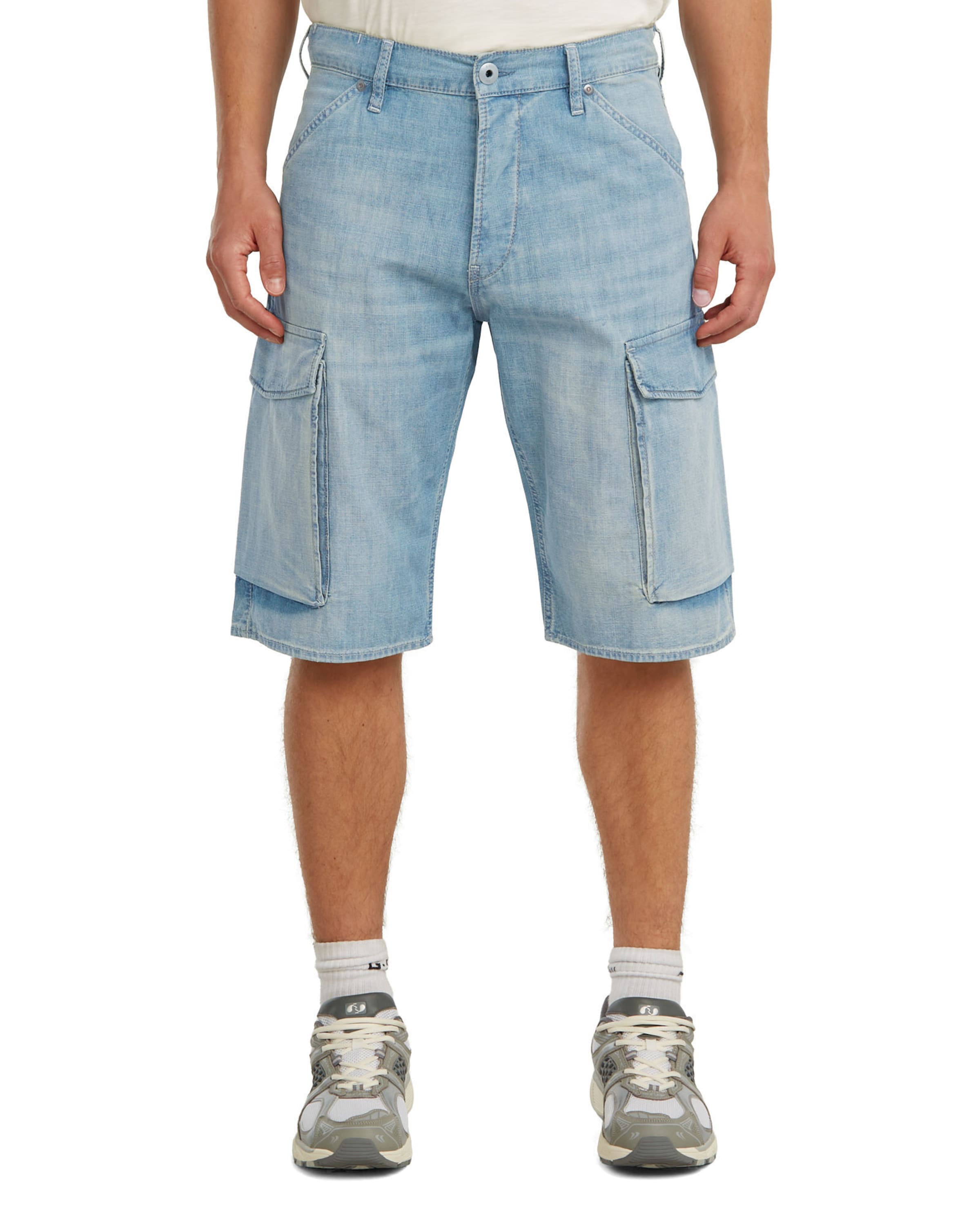 G-STAR Regular Shorts - 'Deegie Cargo Shorts' in Blau: Vorderseite