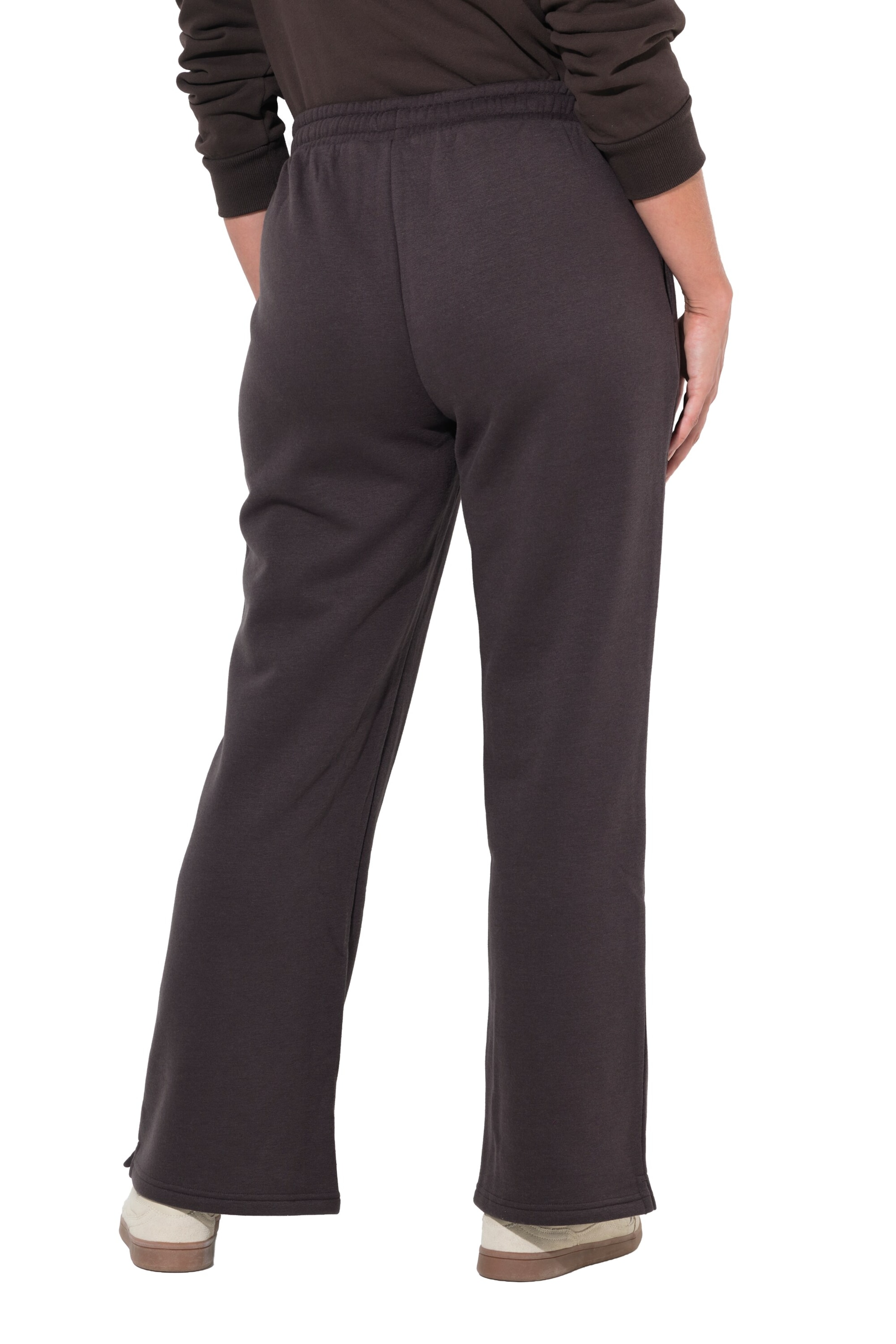 Ulla Popken Wide leg Sweat suit in Brown
