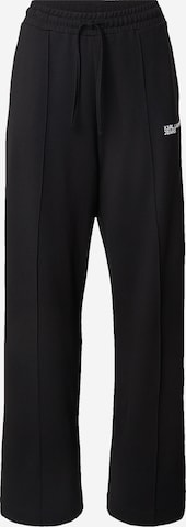 KARL LAGERFELD JEANS Wide Leg Housut 'MILANO' värissä musta: etupuoli