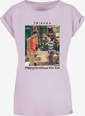 T-shirt 'Friends - Happy Christmas Eve Eve' ABSOLUTE CULT en violet : devant