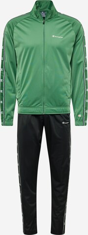 Champion Authentic Athletic Apparel Tracksuit in Green: front