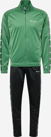 Champion Authentic Athletic Apparel Tracksuit in Green: front