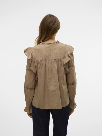 Chemisier 'VMTRINE' VERO MODA en beige