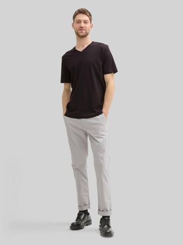 TOM TAILOR Shirt 'Tom Tailor Doublepack V-neck Tee Black 1037738 29999' in Black
